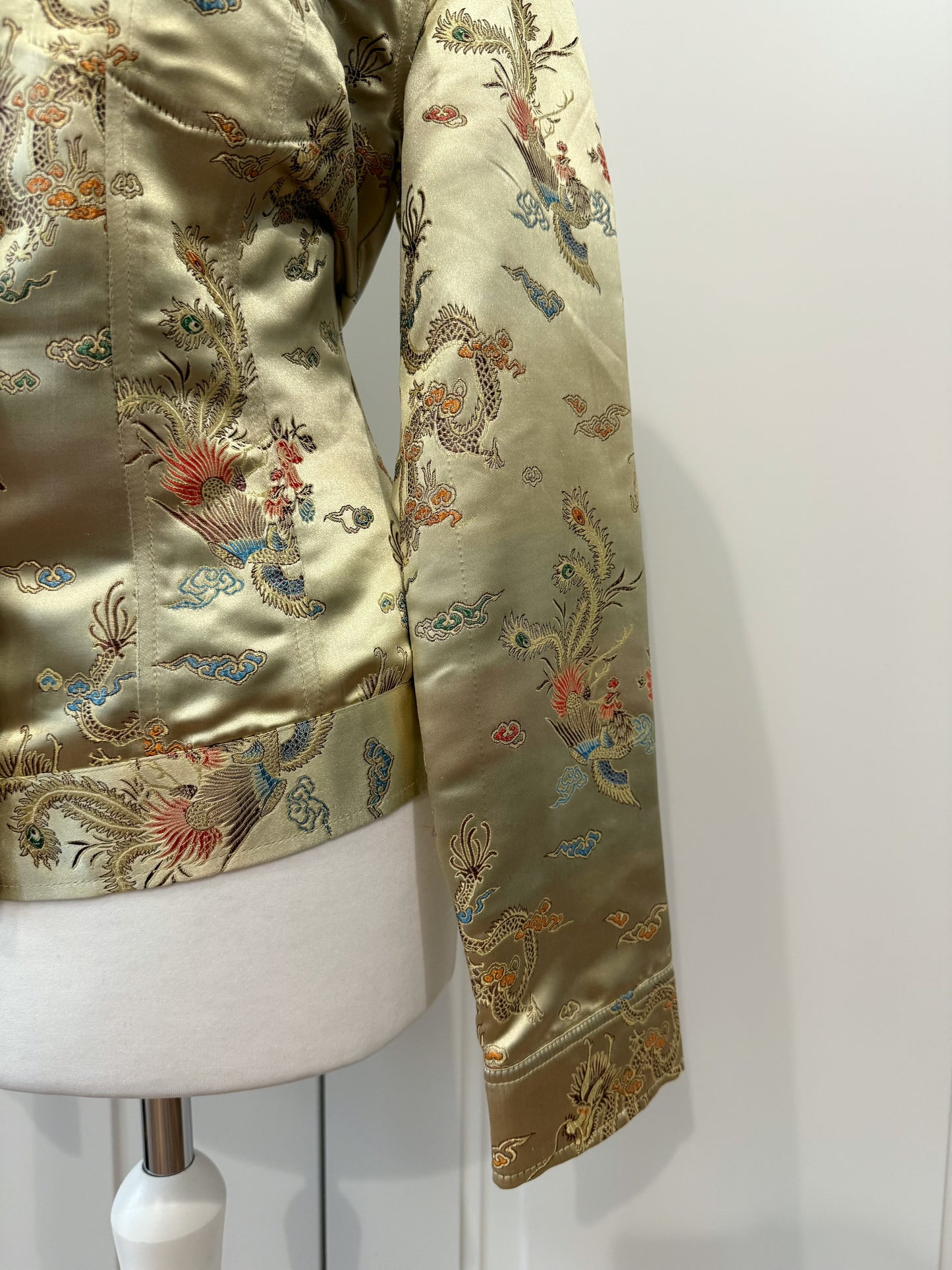Y2K Gold Oriental Dragon Jacket