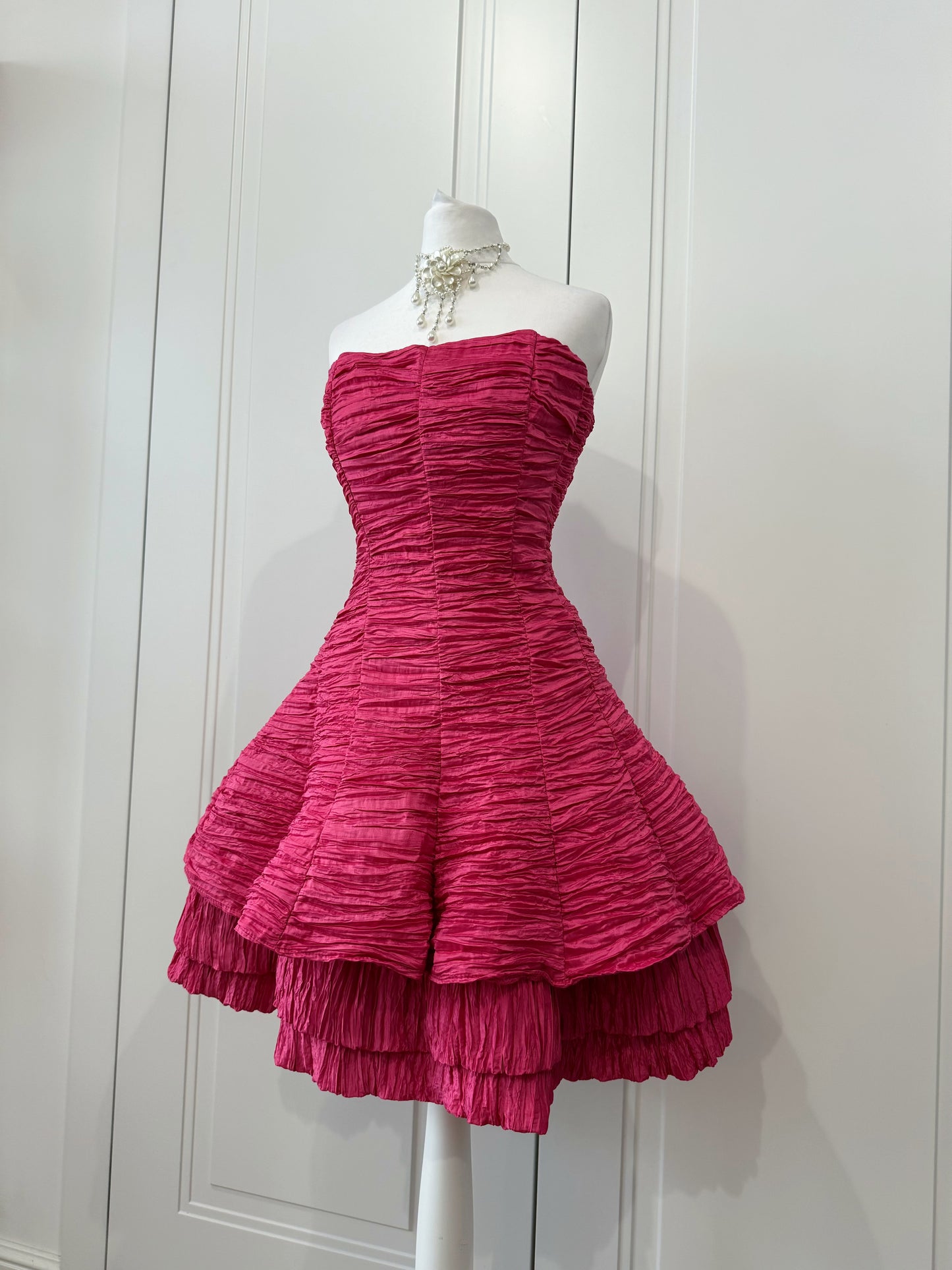 Pink mini dress