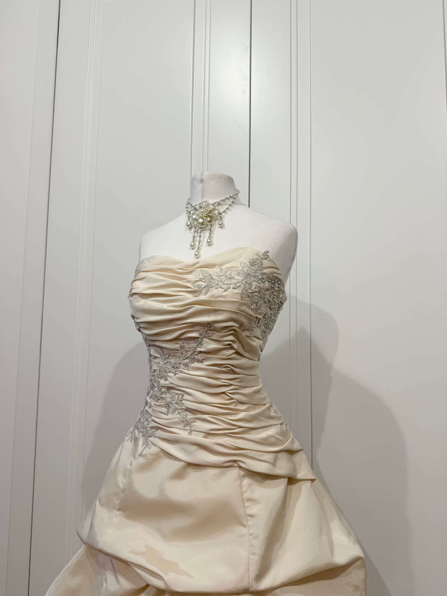 Ivory Wedding Dress with Cathedral Train