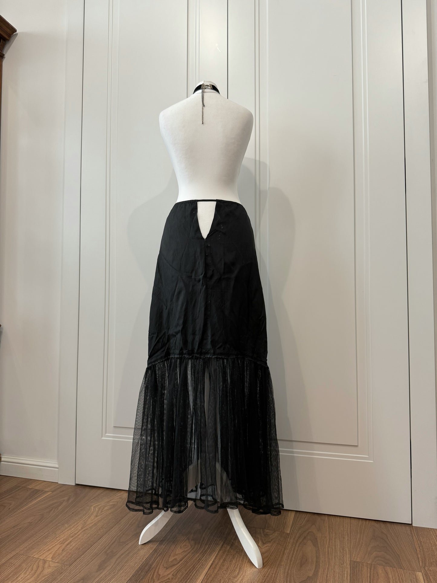 Bronze & Black Evening Gown with Shawl