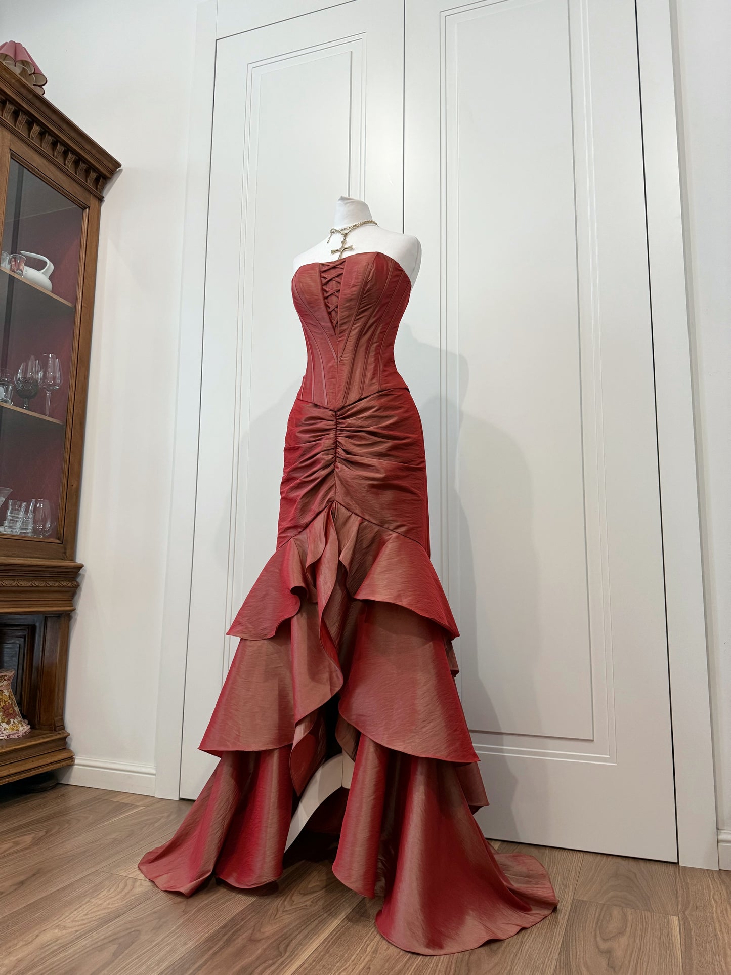 Copper rose mermaid gown