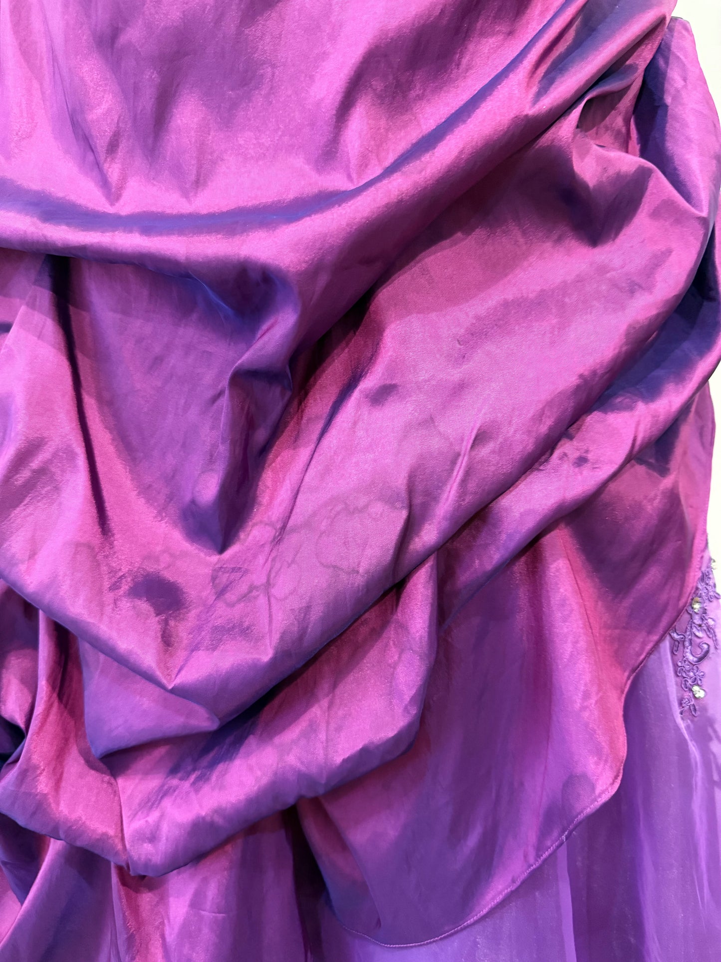 Long purple fluffy dress