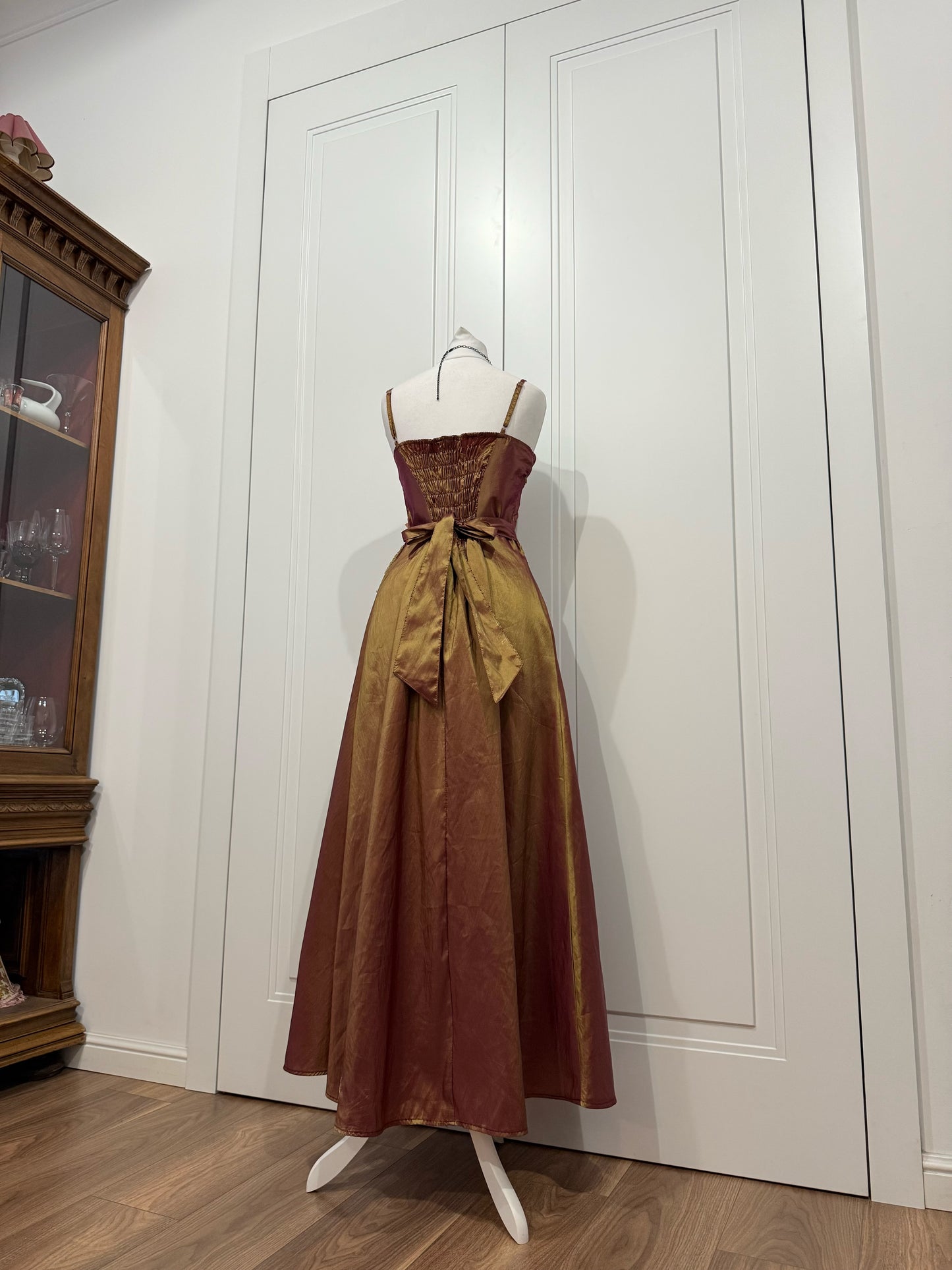 Orange-pink iridescent dress
