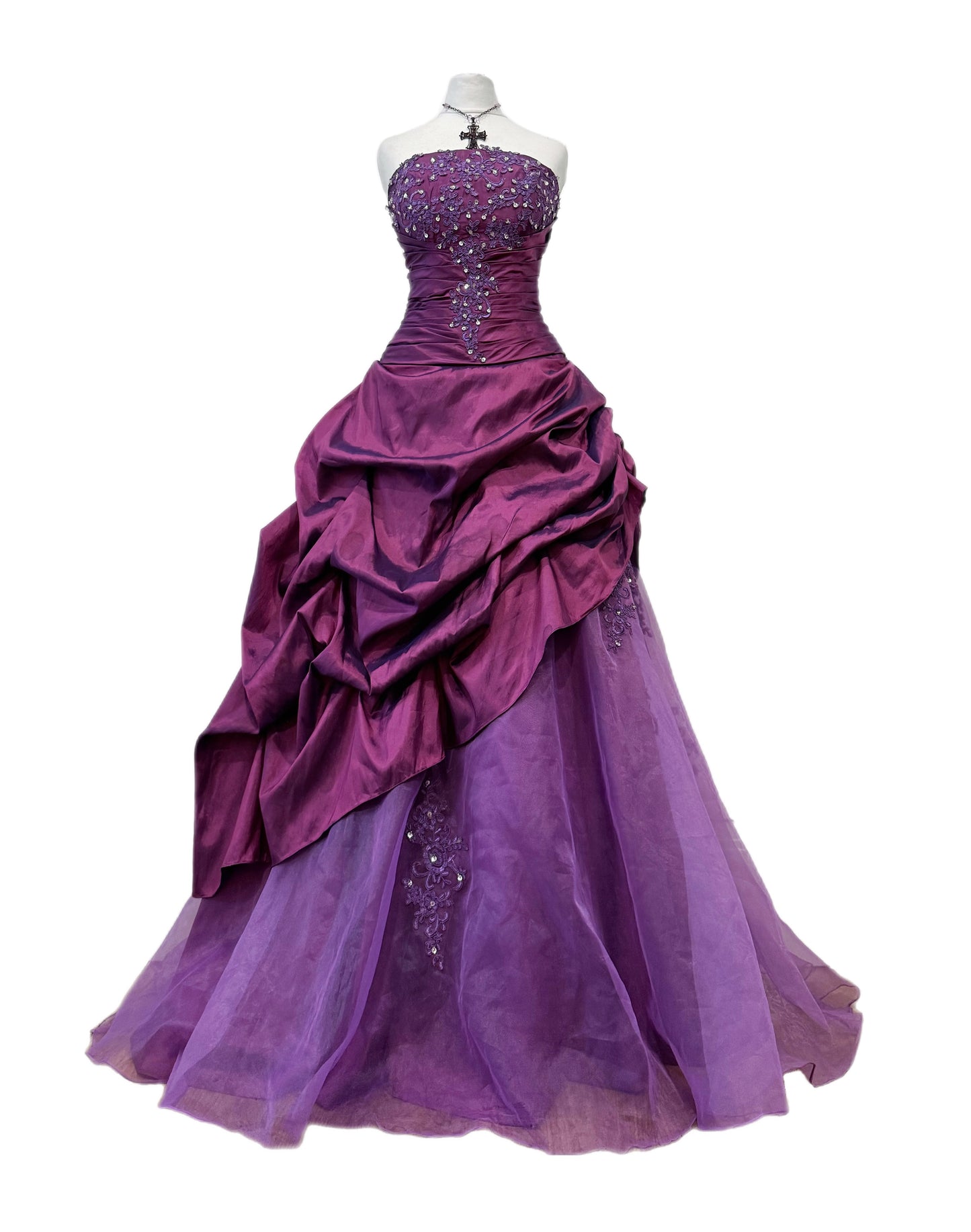 Long purple fluffy dress