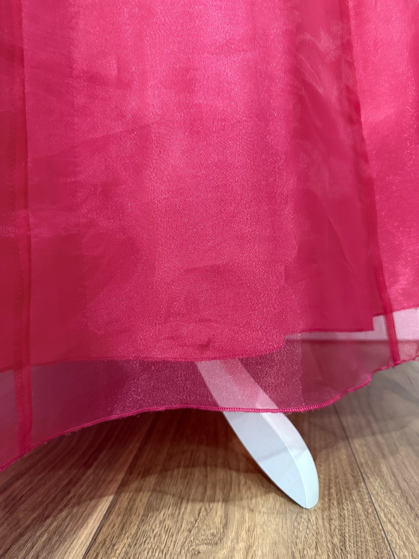 Pink long fluffy dress