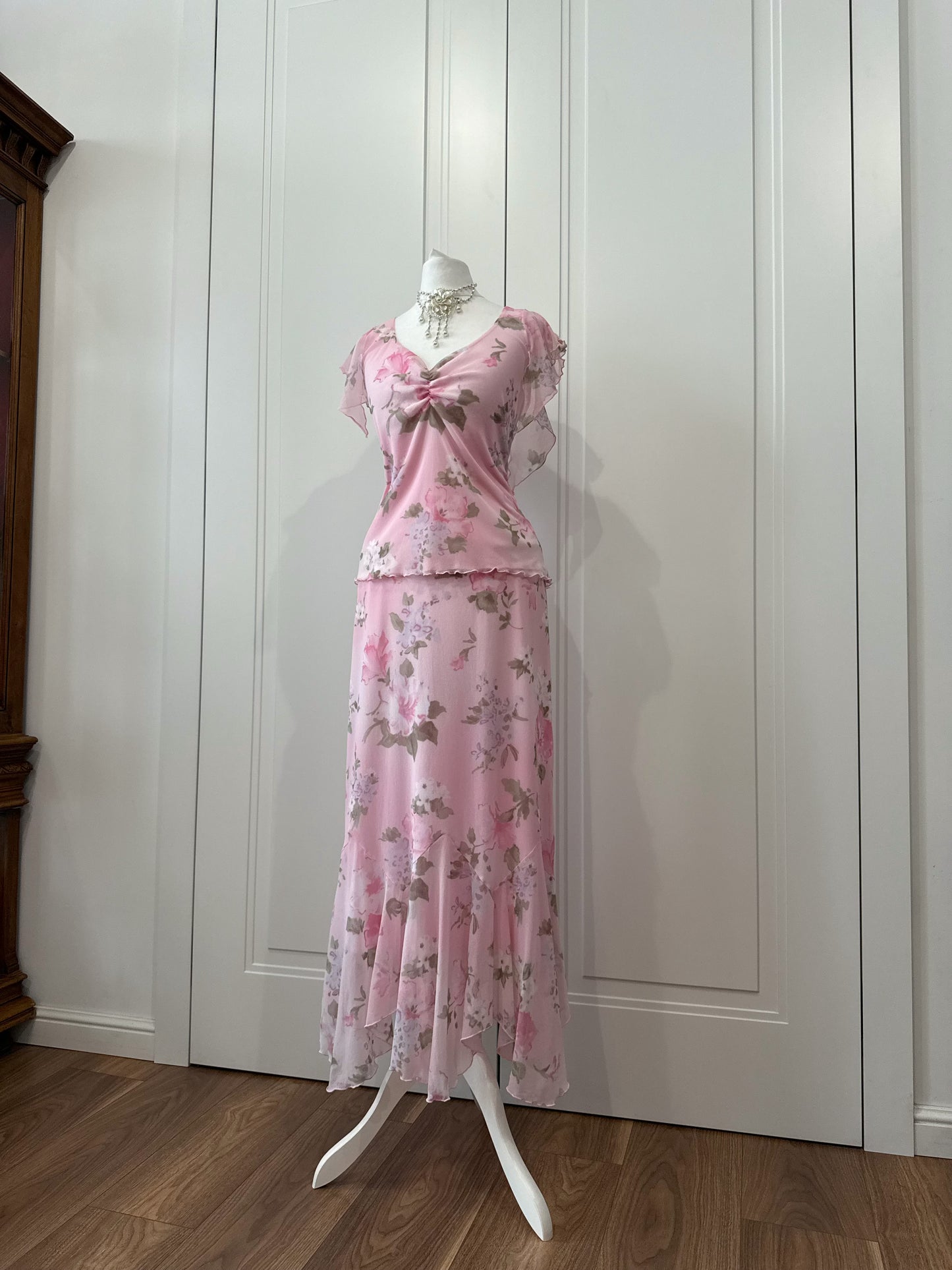 Delicate pale pink suit