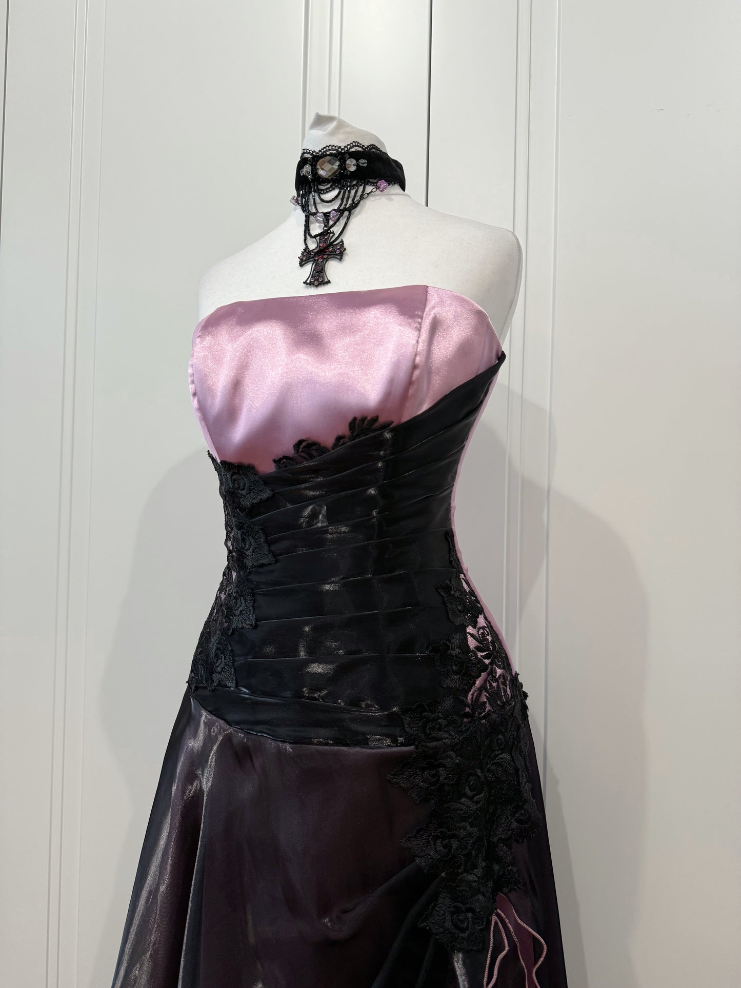Black & Pink Maxi Dress