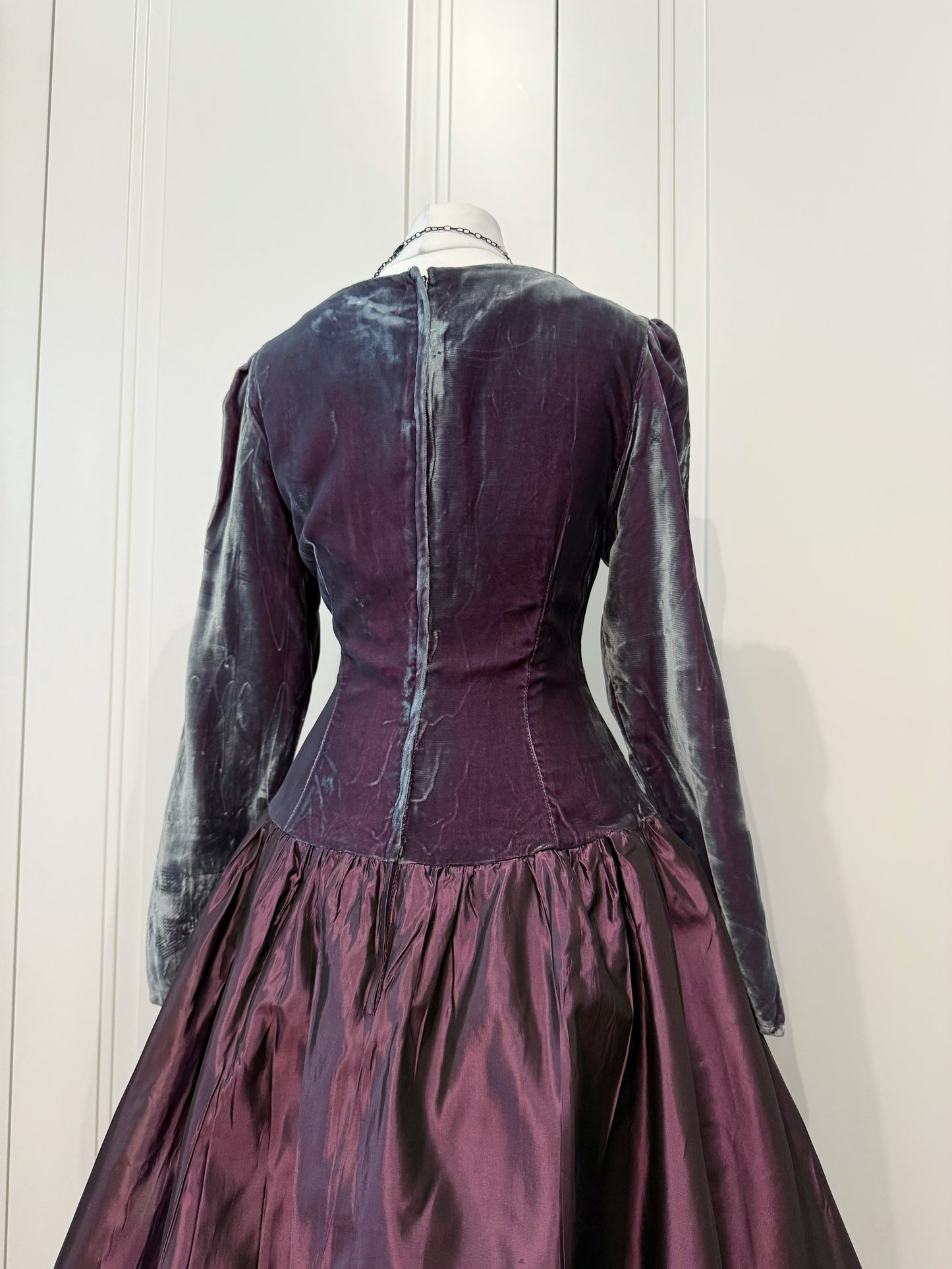 Purple midi dress