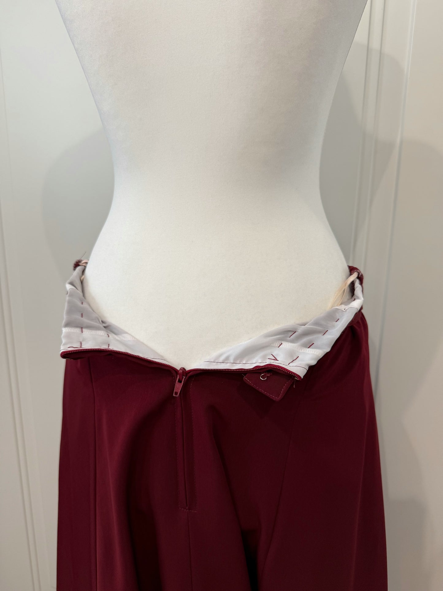 Burgundy & Ivory Long Dress Set