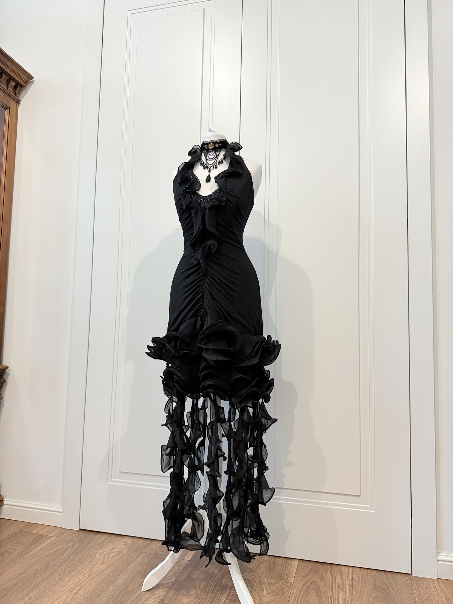 Unique black dress