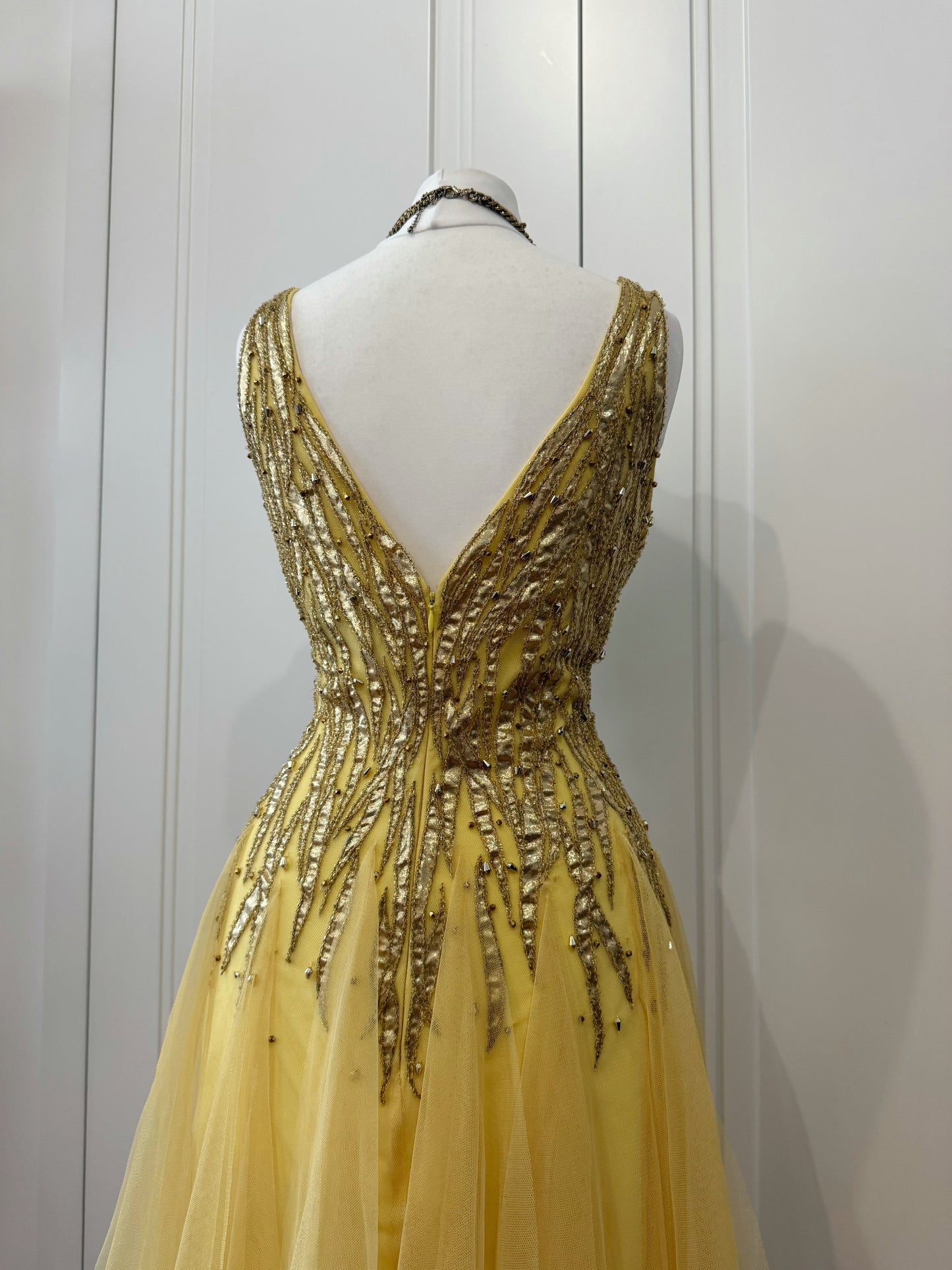 Yellow & Gold Beaded Fairy Dress