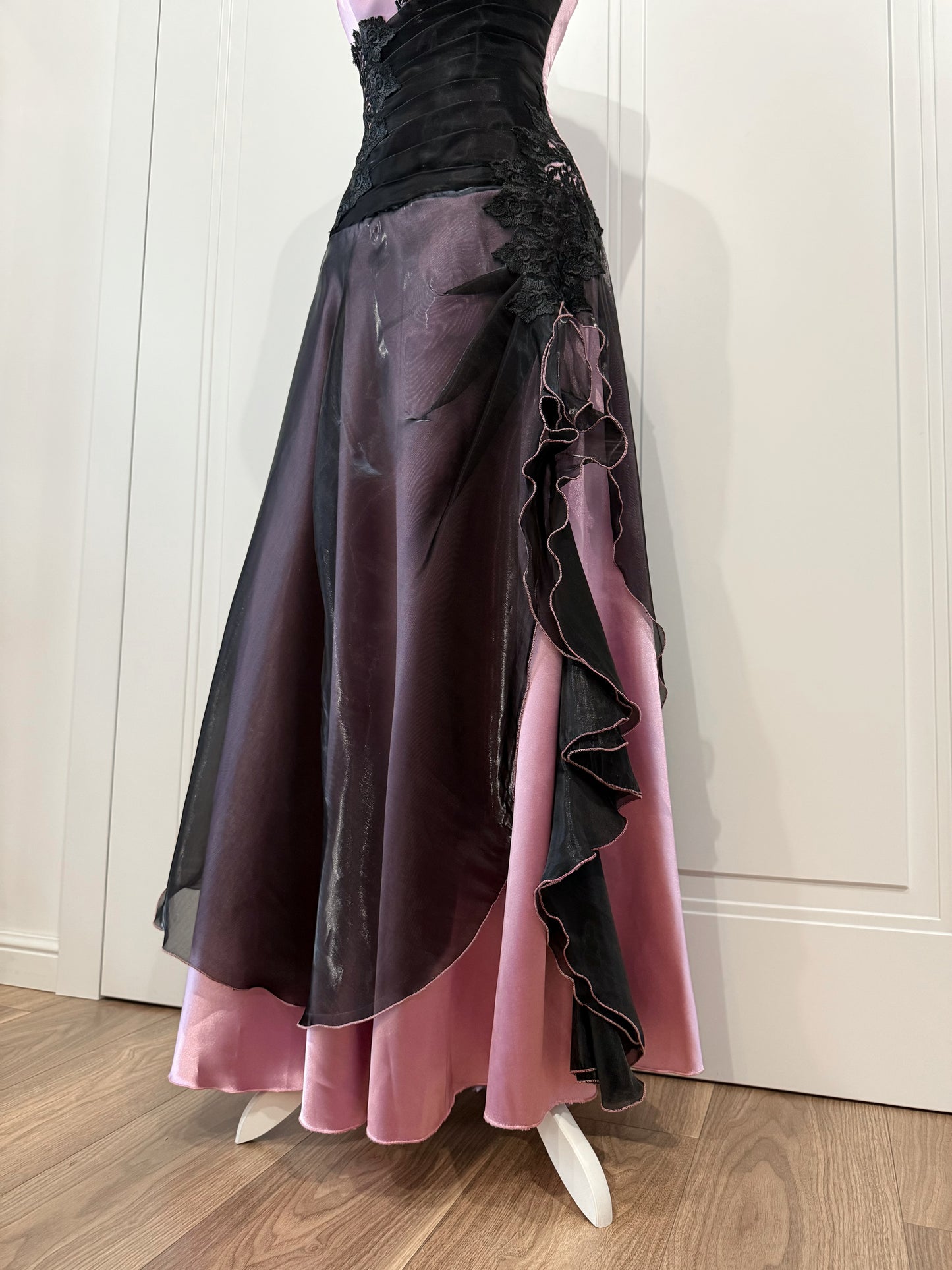 Black & Pink Maxi Dress