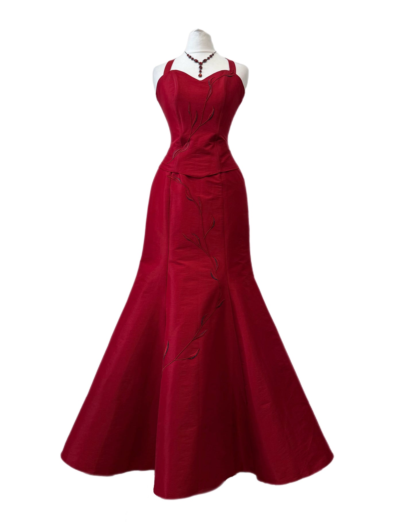 Red Mermaid Dress Set