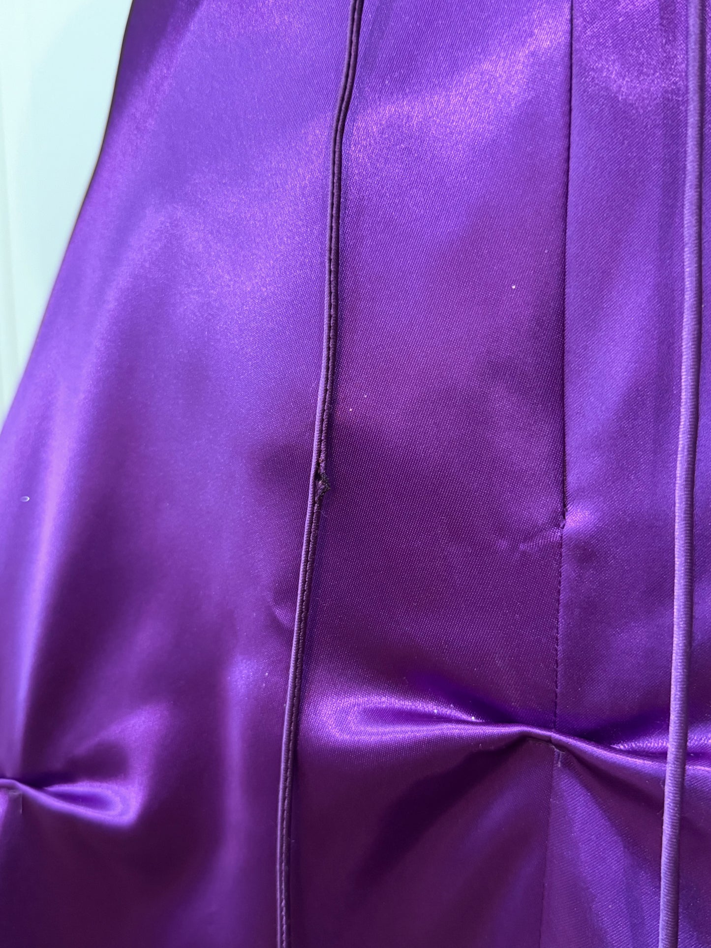 Purple&black long fluffy dress