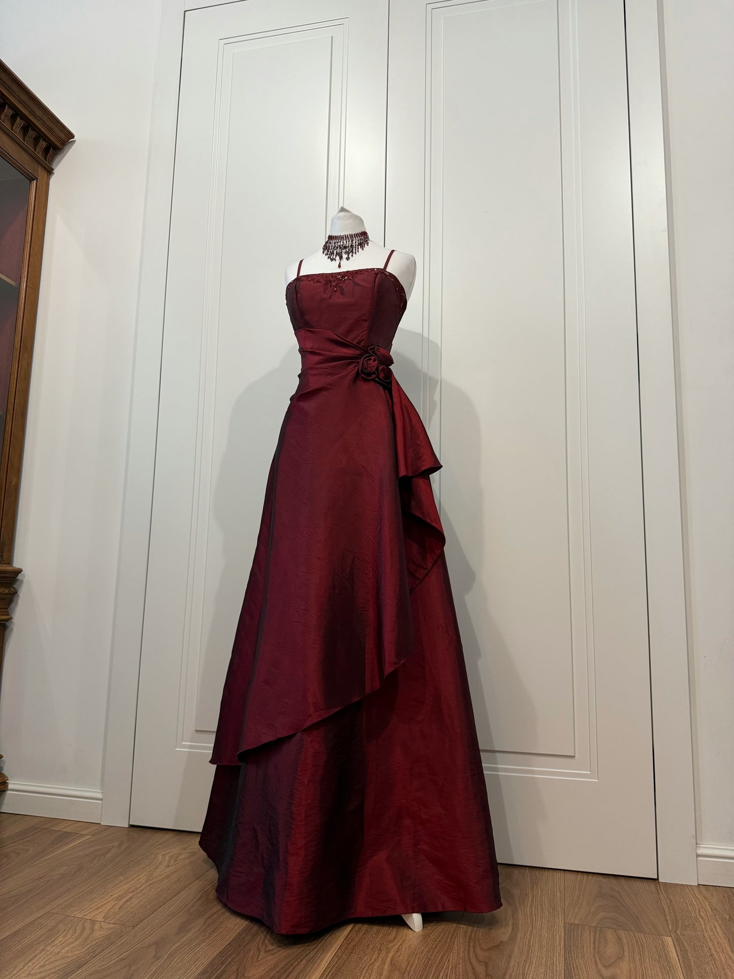 Burgundy Long Evening Dress
